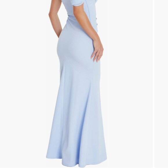 QUIZ Chiffon with Scuba Crepe Cowl Neck Maxi Dress - Picture 2 of 4